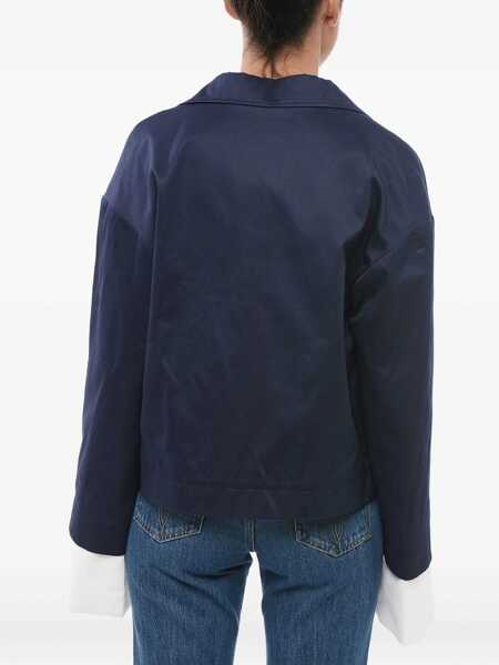 Sacouri Armani Emporio Cropped Blazer With Peak Lapel Blue Femei (BM 17608657) 3