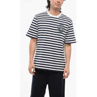 Tricouri Awning Striped Cotton T-Shirt With Embroidered Logo Barbati