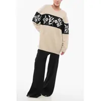 Pulovere casual Max Mara Dama - Pulovere casual Max Mara Cashmere Blend Faggi Crew Neck Pullover With Sequined Embroi Beige Femei (BM 17608708) - B-mall.ro