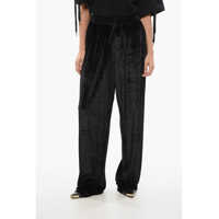 Pantaloni casual Velvet Wide-Leg Pants Femei
