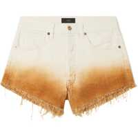 Pantaloni scurti Frayed Hem Gradient Effect Shorts Femei