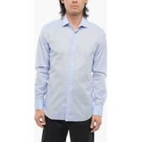 Camasi elegante Poplin Cotton Shirt With Spread Collar Barbati