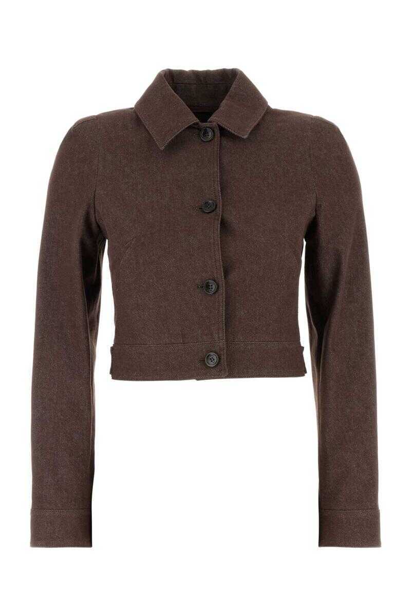 Geci Max Mara Max Mara Jackets And Vests BROWN Femei (BM 17609694) 1