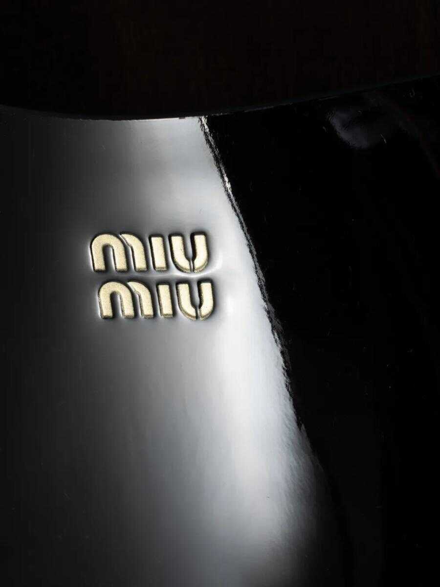 Sandale Miu Miu Miu Miu Patent Leather Clogs Black Femei (BM 17611272) 4