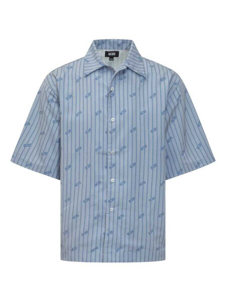 Camasi GCDS Gcds Striped Shirt BLUE Barbati (BM 17612820) 1