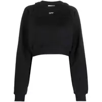 Pulovere Off-White Logo Cropped Cotton Sweatshirt Femei