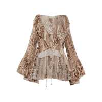 Camasi Blumarine Beige And Brown Viscose Shirt Femei
