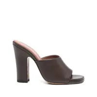 Sandale Paris Texas 'Ava Mule 100' Brown Ebony Leather Mules Femei