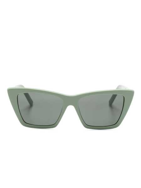 Ochelari de soare Saint Laurent Saint Laurent Eyewear Sunglasses GREEN-GREEN-GREY Femei (BM 17618115) 1