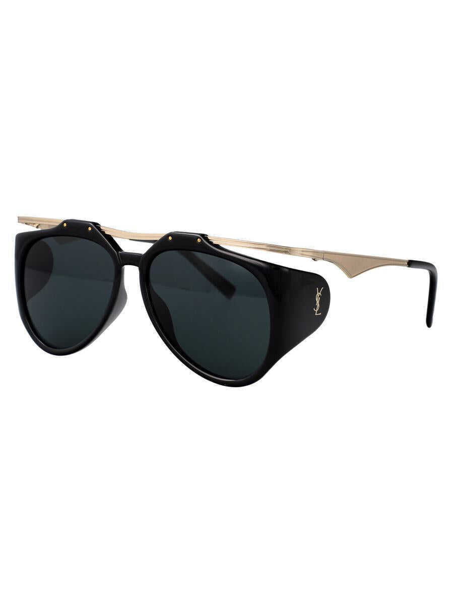 Ochelari de soare Saint Laurent Saint Laurent Eyewear Sunglasses 001 BLACK GOLD BLACK Femei (BM 17618172) 2