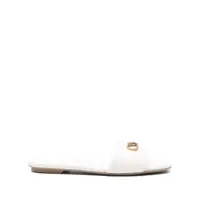 Sandale Emporio Armani Exclusive Leather Flat Sandals Femei
