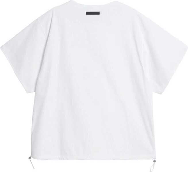 Bluze Henley adidas Wales Bonner Cotton Poplin Shirt With Drawstring Hem White Barbati (BM 17619205) 2