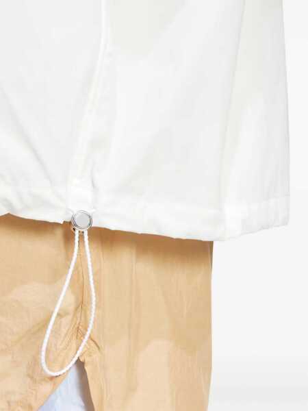 Bluze Henley adidas Wales Bonner Cotton Poplin Shirt With Drawstring Hem White Barbati (BM 17619205) 3