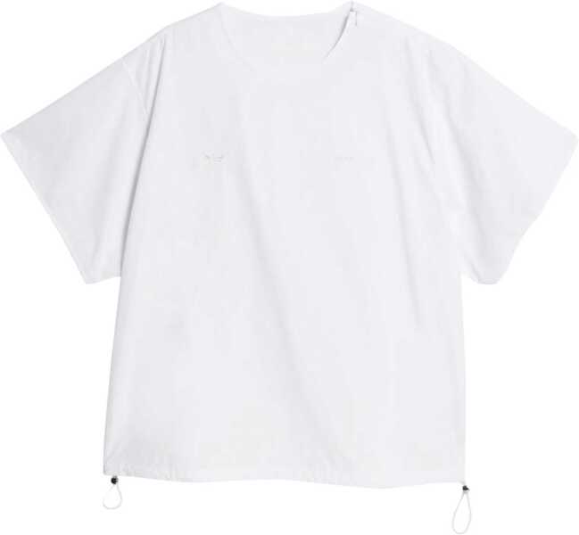 Bluze Henley adidas Wales Bonner Cotton Poplin Shirt With Drawstring Hem White Barbati (BM 17619205) 1