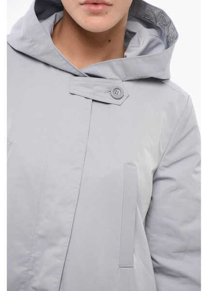 Paltoane Armani Emporio Padded Coat With Maxi Pockets Light Blue Femei (BM 17619208) 3