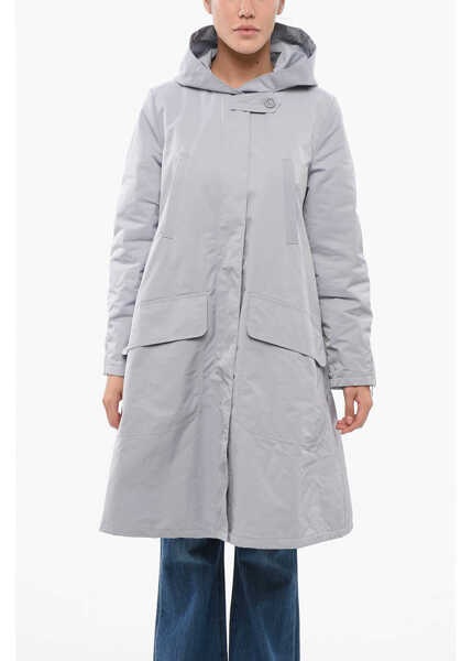 Paltoane Armani Emporio Padded Coat With Maxi Pockets Light Blue Femei (BM 17619208) 1