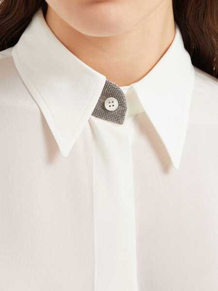 Camasi office Brunello Cucinelli Crepe de chine shirt with Precious Buttonhole White Femei (BM 17619576) 5