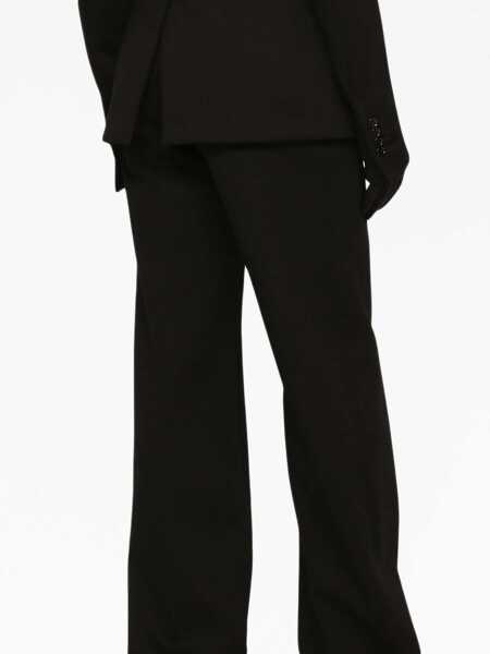 Pantaloni casual Dolce & Gabbana Cotton Blend Bootcut Pants With Belt Loops Black Barbati (BM 17619727) 5