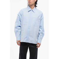 Camasi casual Natacha Ramsay-Levi Poplin Cotton Shirt With Double Breast P Barbati