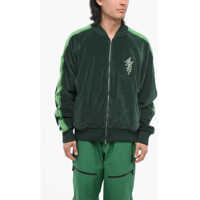 Bluze de trening AMIRI Velour Rain Forest Track Sweatshirt With Tape Side Bands