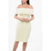 Rochii Bottega Veneta Dama - Rochii scurte Bottega Veneta Technical Off-The-Shoulder Dress Yellow Femei (BM 17619778) - B-mall.ro