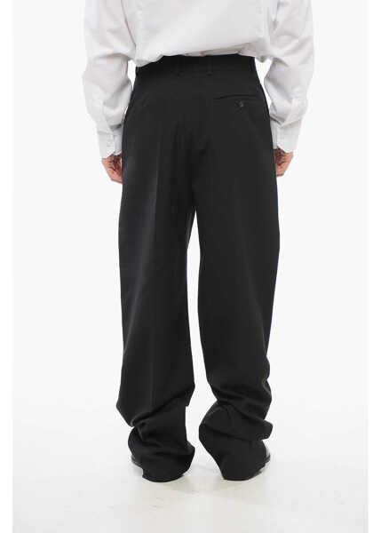 Pantaloni casual Balenciaga 4-Pocketed Wool Pants With Side Satin Bands Black Barbati (BM 17620069) 2