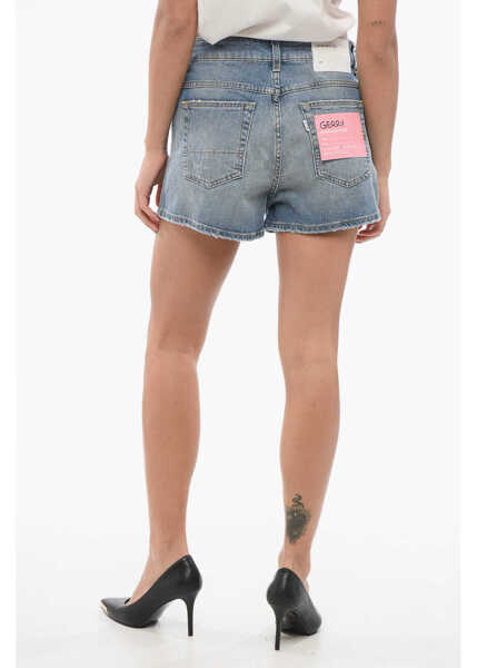 Pantaloni scurti Department Five Denim Jerry Shorts With Visible Stitching Blue Femei (BM 17620090) 2