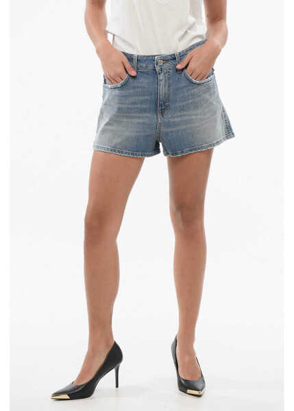 Pantaloni scurti Department Five Denim Jerry Shorts With Visible Stitching Blue Femei (BM 17620090) 1