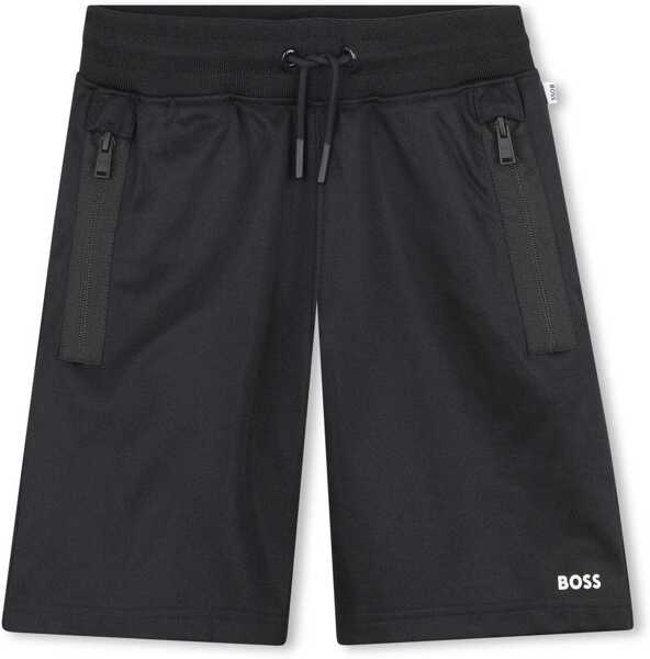 Cardigane Hugo Boss Zip-Up Cardigan Set With Shorts BLACK Baieti (BM 17620222) 3