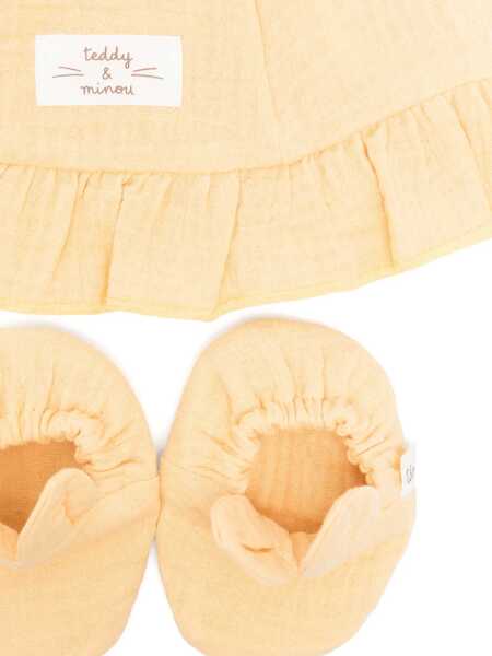 Salopete TEDDY & MINOU Hat Set With Booties YELLOW Fete (BM 17620339) 2