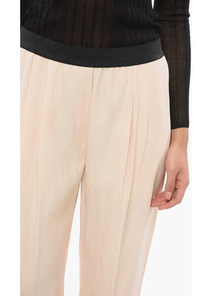 Rochii lungi Loulou Studio Boat Neckline Lightweight Cotton Martial Dress Pink Femei (BM 17620378) 3