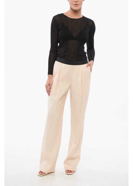 Rochii lungi Loulou Studio Boat Neckline Lightweight Cotton Martial Dress Pink Femei (BM 17620378) 4