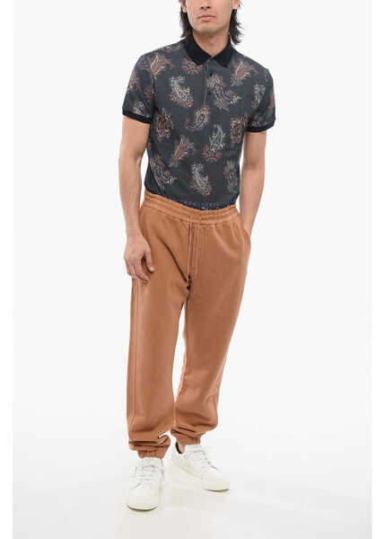 Pantaloni de trening Saint Laurent 4-Pocketed Jersey Sweatpants With Cuffs Brown Barbati (BM 17620381) 4