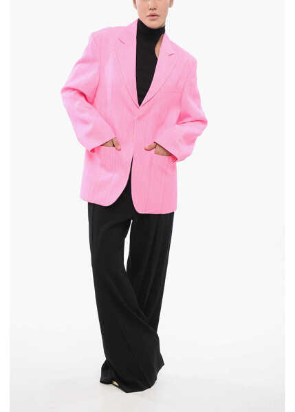 Sacouri JACQUEMUS La Raphia Over Dhomme Blazer Pink Femei (BM 17620390) 4