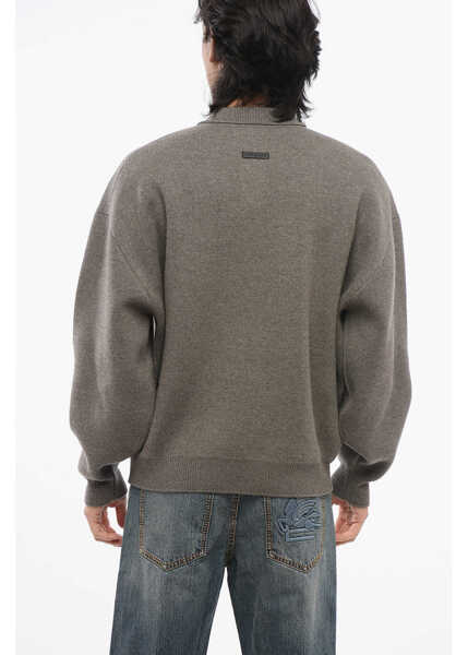 Tricouri Polo FEAR OF GOD Polo Neck Virgin Wool Pullover Beige Barbati (BM 17620402) 2