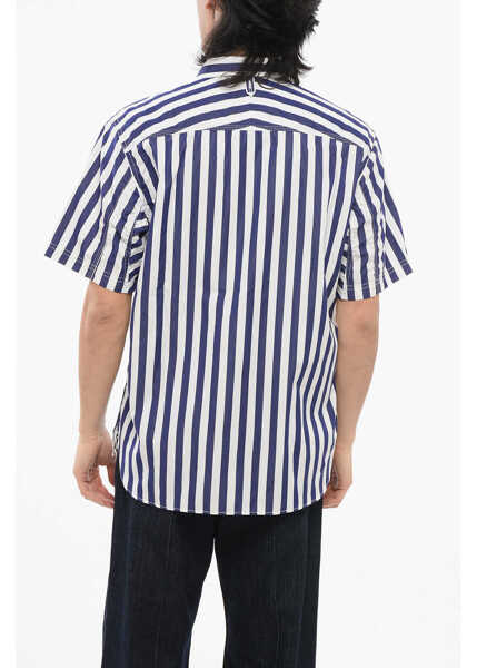 Camasi casual JUNYA WATANABE Jw X Carhartt Awning Striped Cotton Shirt Blue Barbati (BM 17620441) 2