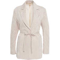 Sacouri Striped blazer with waistband Femei