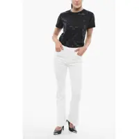 Blugi drepti MOTHER Dama - Blugi drepti MOTHER Stretch Denim The Weekender Fray Bootcut Jeans 25Cm White Femei (BM 17620624) - B-mall.ro
