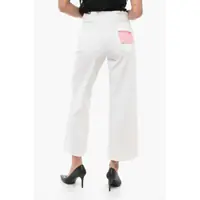 Imbracaminte Department Five Dama - Blugi drepti Department Five Solid Color Wide Leg Brea Jeans 26Cm White Femei (BM 17620651) - B-mall.ro