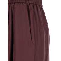 Pantaloni casual forte_forte Dama - Pantaloni casual forteforte Bordeaux Pants With Elastic Drawstring Waist And Wide Leg In Silk Woman Red Femei (BM 17621271) - B-mall.ro