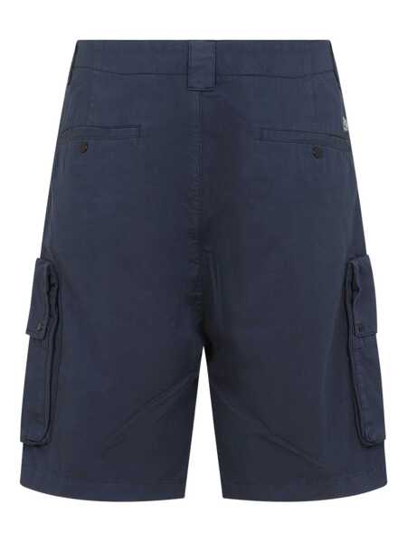 Pantaloni C.P. Company Blue Bermuda Pants With Belt Loops And Two Maxi Patch Pockets On The Side In Cotton Man BLUE Barbati (BM 17621364) 2