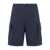 C.P. Company Blue Bermuda Pants With Belt Loops And Two Maxi Patch Pockets On The Side In Cotton Man BLUE