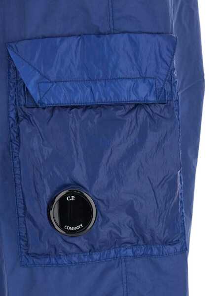 Sorturi de baie C.P. Company Blue Swim Shorts With Elastic Waist And Logo Plaque On The Side In Tech Fabric Man BLUE Barbati (BM 17621367) 3