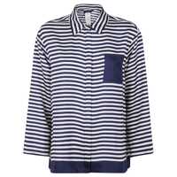 Camasi 'S Max Mara Maya Printed Silktwill Stripes Shirt Clothing Femei