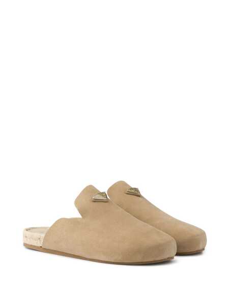 Sandale Prada Prada Suede Mules Beige Barbati (BM 17622069) 2
