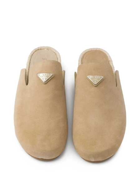 Sandale Prada Prada Suede Mules Beige Barbati (BM 17622069) 4