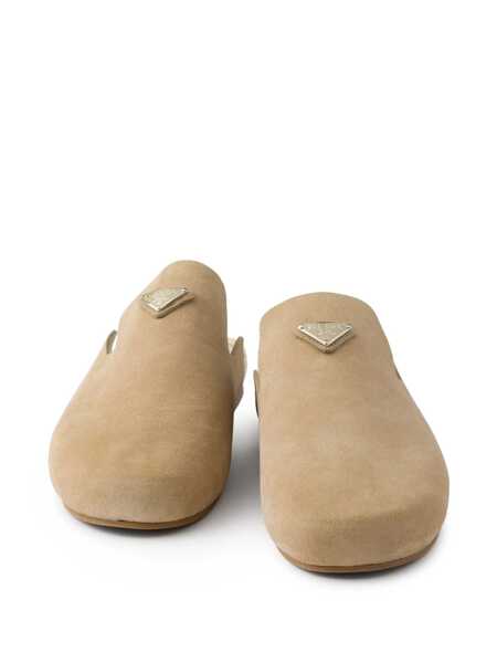 Sandale Prada Prada Suede Mules Beige Barbati (BM 17622069) 5