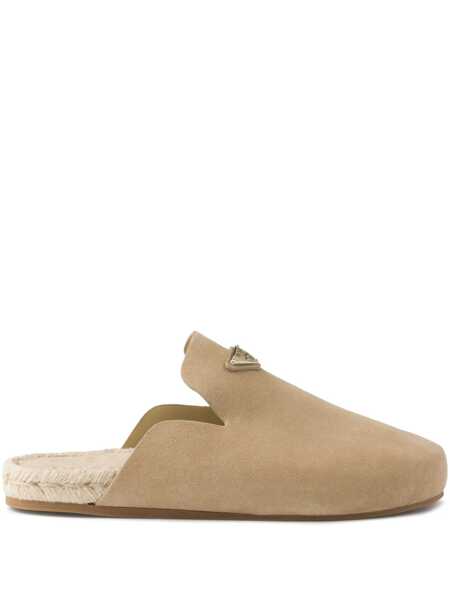 Sandale Prada Prada Suede Mules Beige Barbati (BM 17622069) 1