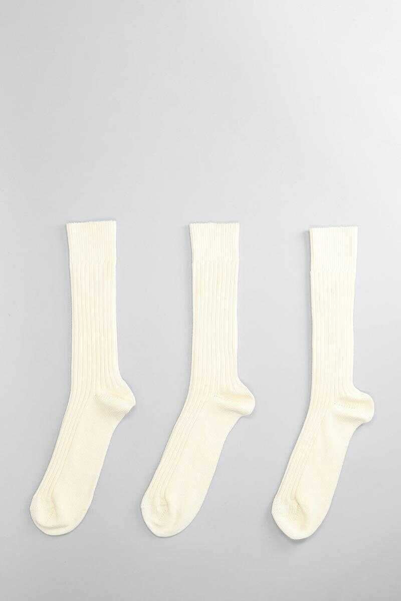 Sosete AMI Paris AMI Paris Socks Beige Femei (BM 17622198) 3