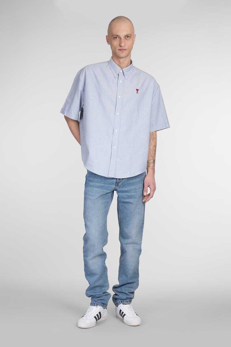 Camasi AMI Paris AMI Paris Shirt BLUE Barbati (BM 17622267) 2